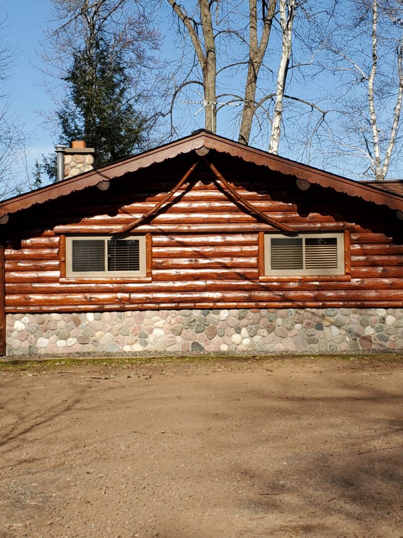 A clean wooden cabin